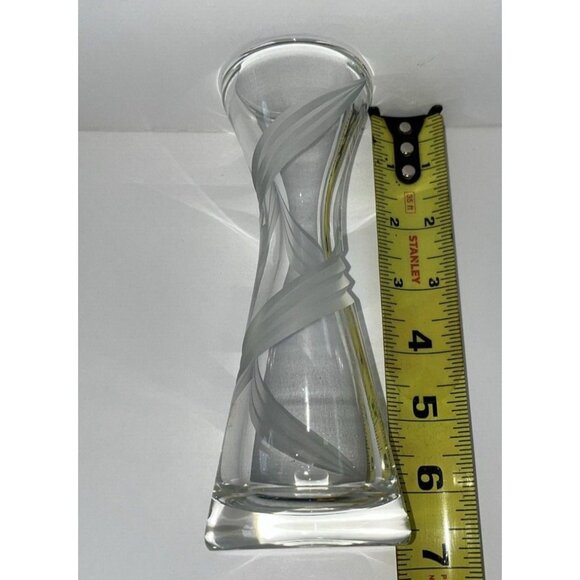Vintage USSR Region Hand Cut Lead Crystal Vase, Soviet Union Cut Crystal Glass - Picture 13 of 13